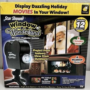 Star Shower Window Wonderland Projector System 12 Movies Halloween &  Christmas